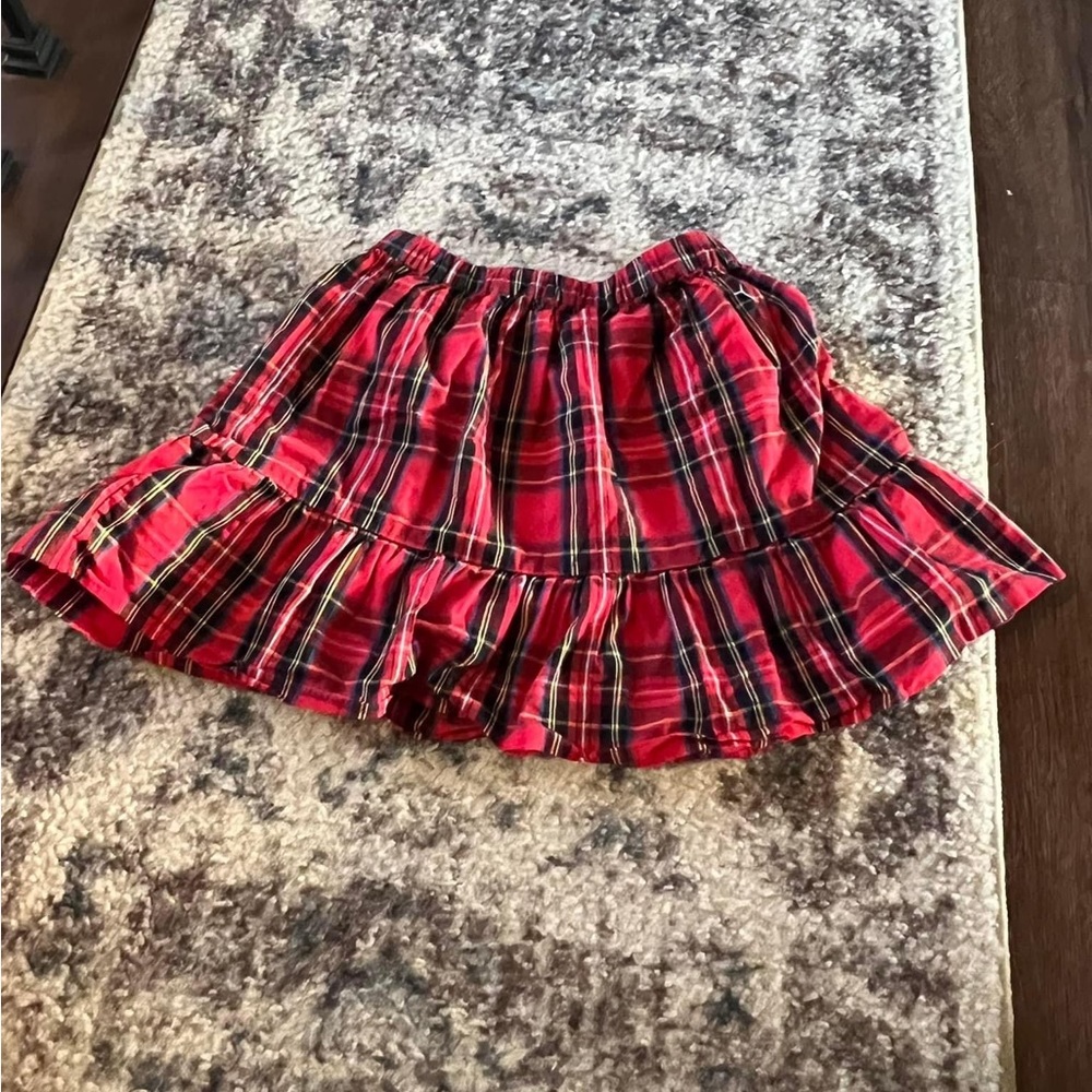 Youth Girl’s Jcrew Red Plaid Christmas Skirt Size 8